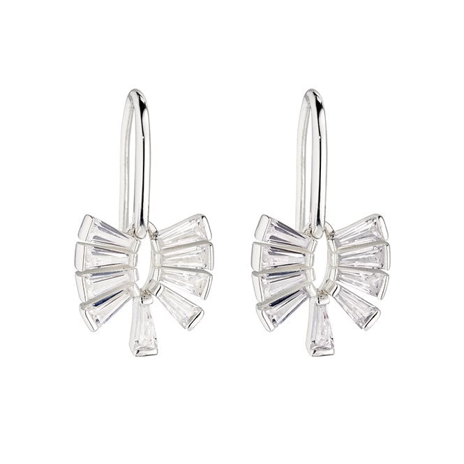Silver and cubic zirconia earrings