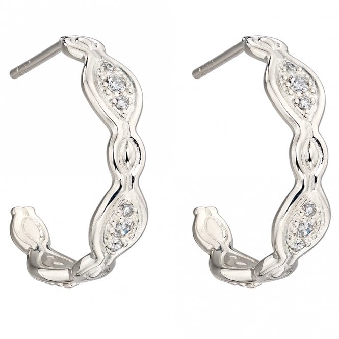 Silver and cubic zirconia earrings