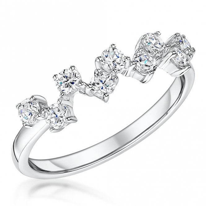 Silver and cubic zirconia flower ring by Jools