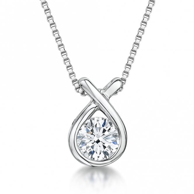 Silver and cubic zirconia necklace by Jenny Brown