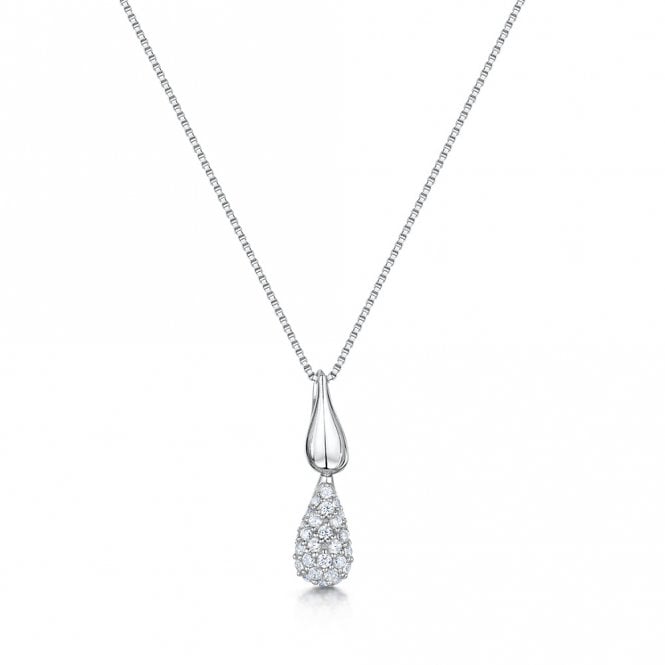 Silver and cubic zirconia necklace by Jenny Brown