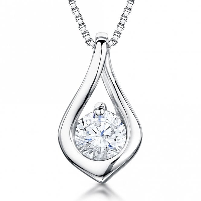 Silver and cubic zirconia necklace by Jenny Brown