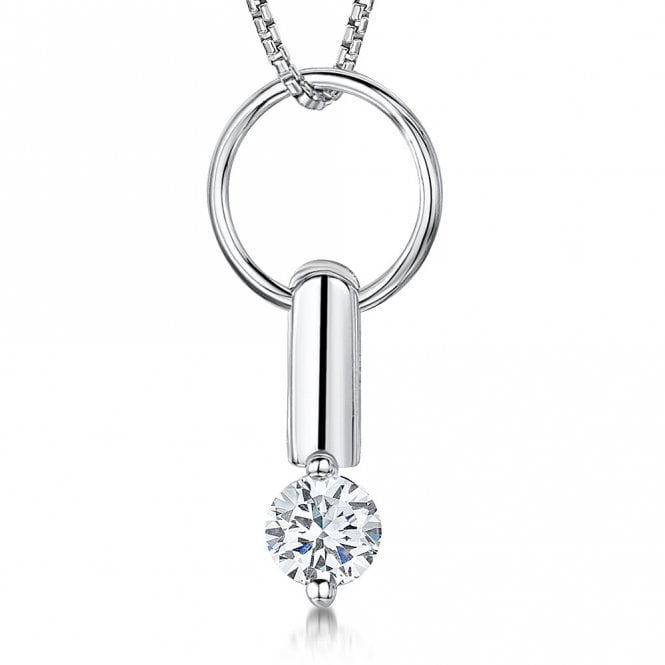 Silver and cubic zirconia necklace by Jenny Brown