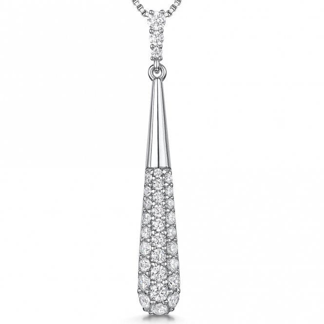 Silver and cubic zirconia necklace by Jenny Brown