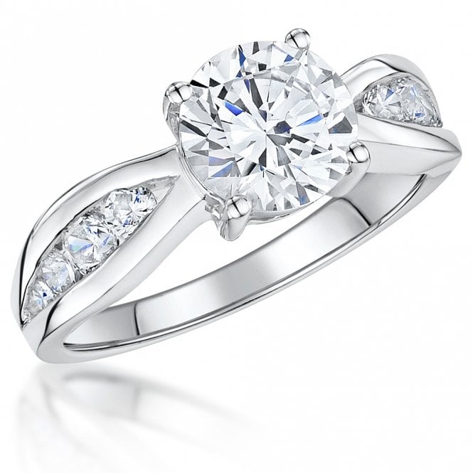 Silver and Cubic Zirconia Ring by Jenny Brown