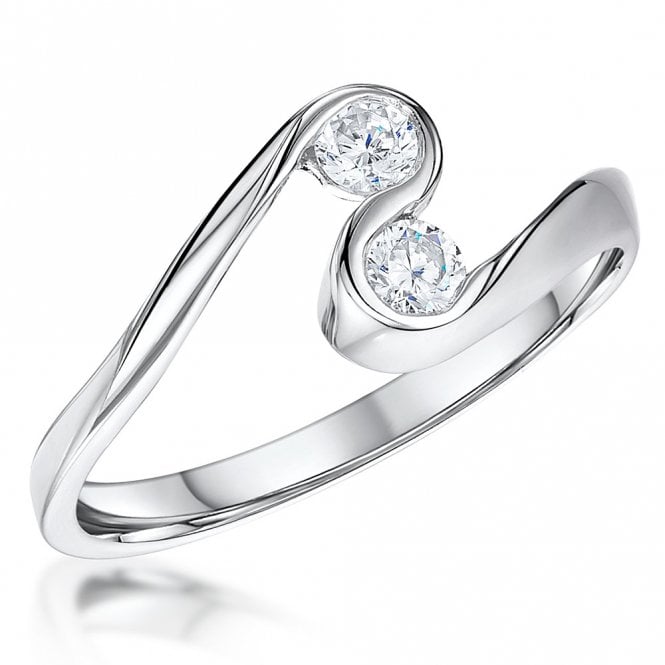 Silver and cubic zirconia ring by Jools