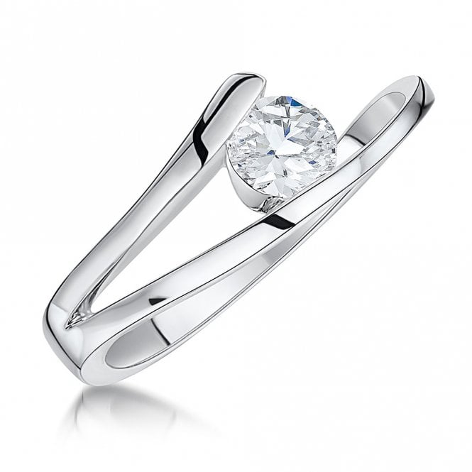 Silver and Cubic Zirconia Ring by Jools
