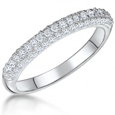 Silver and Cubic Zirconia Ring by Jools