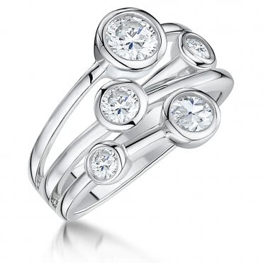Silver and cubic zirconia ring from Jools