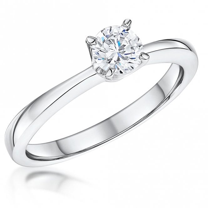 Silver and cubic zirconia solitaire ring by Jools