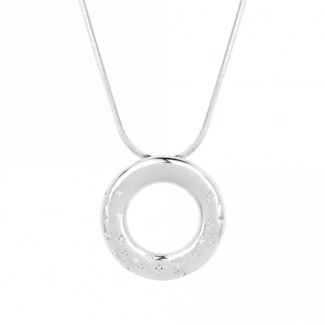 Silver and Cubic Zirconia Starry Night Pendant and Chain