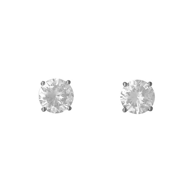 Silver and cubic zirconia stud earrings by Jenny Brown