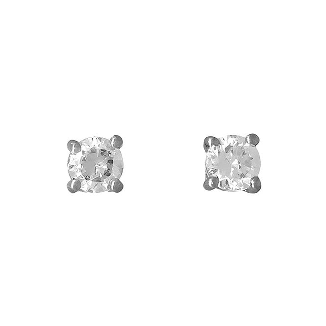 Silver and cubic zirconia stud earrings by Jenny Brown