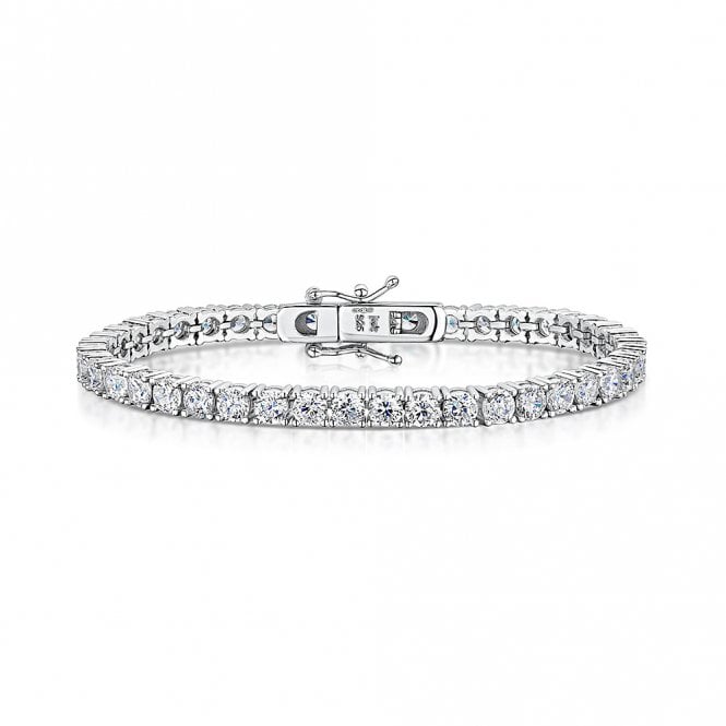 Silver and Cubic Zirconia Tennis Bracelet by Jools