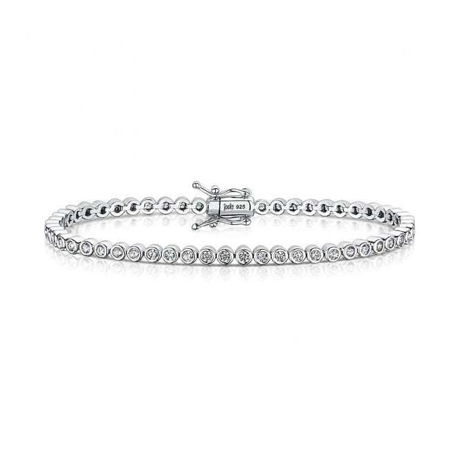 Silver and Cubic Zirconia Tennis Bracelet by Jools