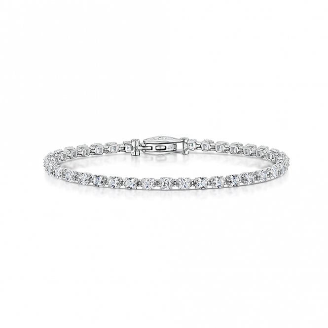 Silver and Cubic Zirconia Tennis Bracelet by Jools