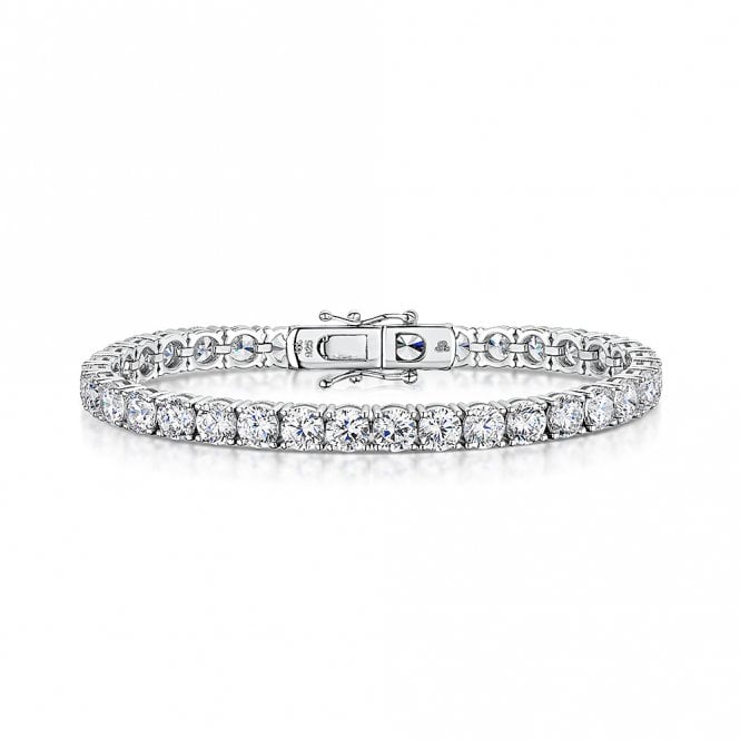 Silver and Cubic Zirconia Tennis Bracelet by Jools