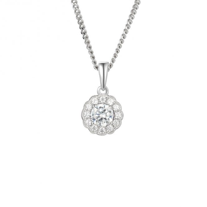 Silver and Garnet Pendant and Chain