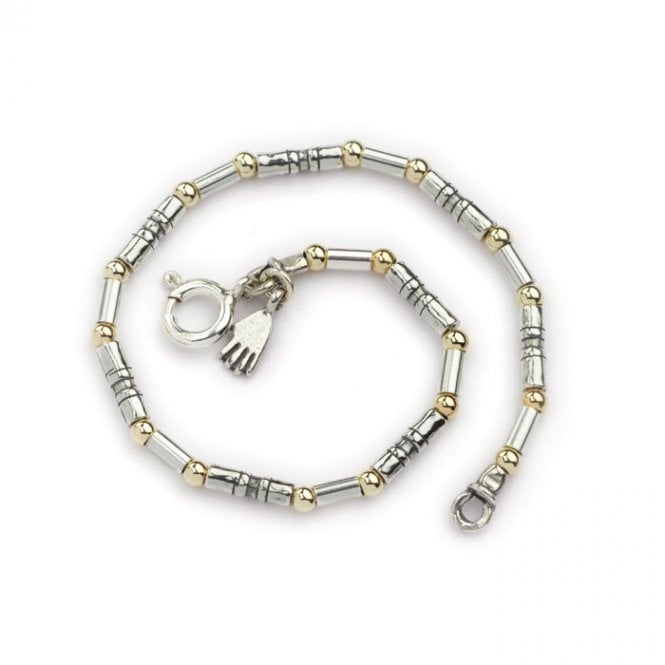 Silver and gold bracelet