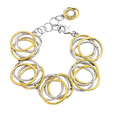 Silver and gold plated bracelet