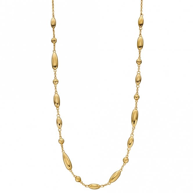 Silver and Gold Plated Bud Station Necklace