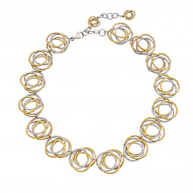 Silver and gold plated necklace