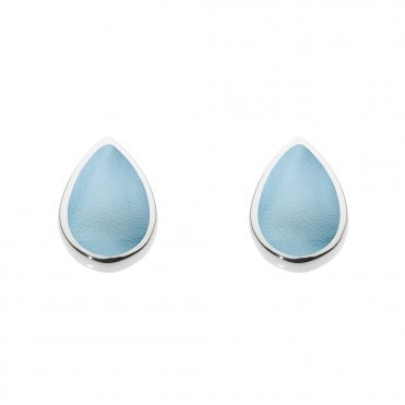 Silver and mother of pearl earrings by Dew