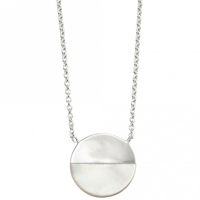 Silver and mother of pearl necklace