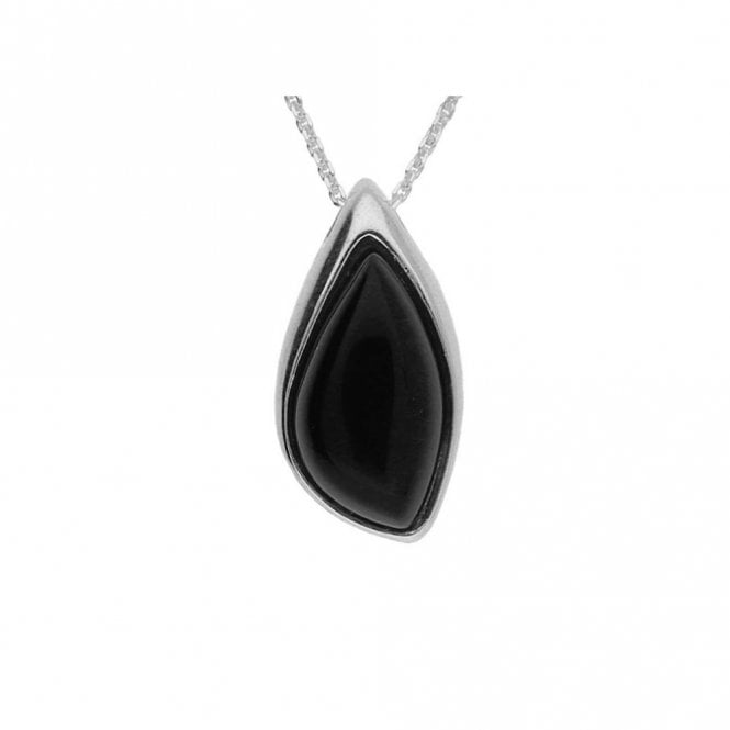 Silver and onyx necklace