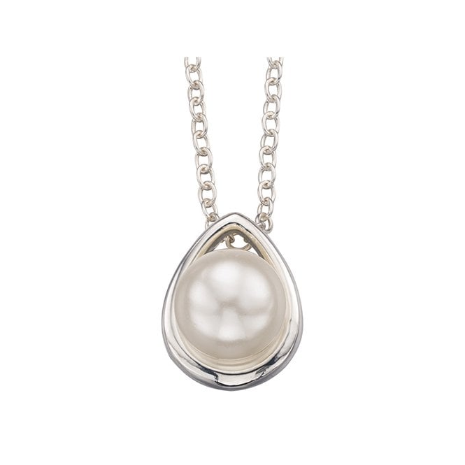 Silver and pearl necklace