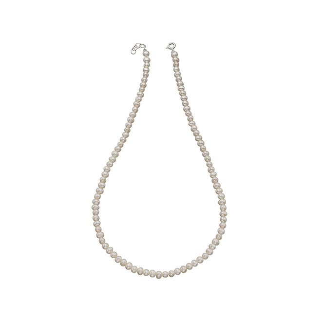Silver and pearl necklace