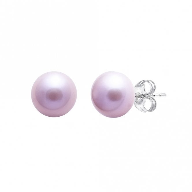 Silver and pearl stud earrings