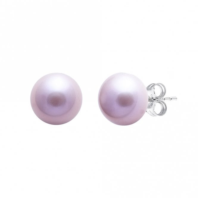 Silver and pearl stud earrings
