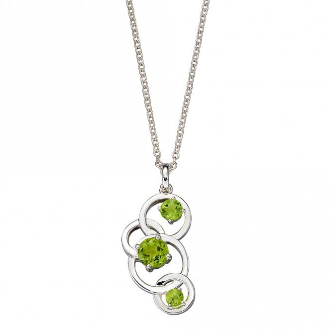 Silver and peridot necklace
