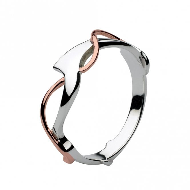 Silver and Rose Gold Plated Genevieve Ring by Kit Heath