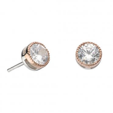Silver and Rose Gold Vintage Earrings by Kit Heath