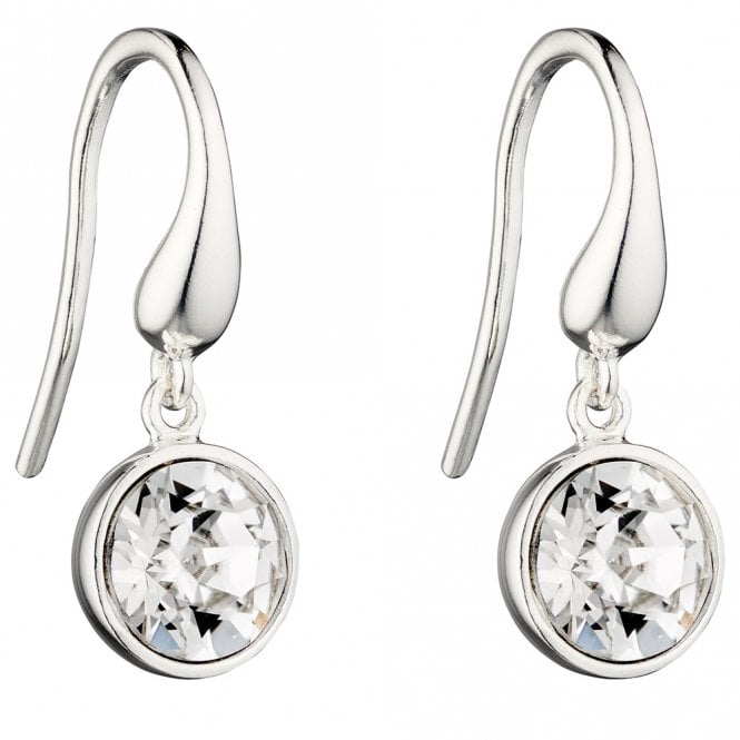 Silver and Swarovski crystal earrings