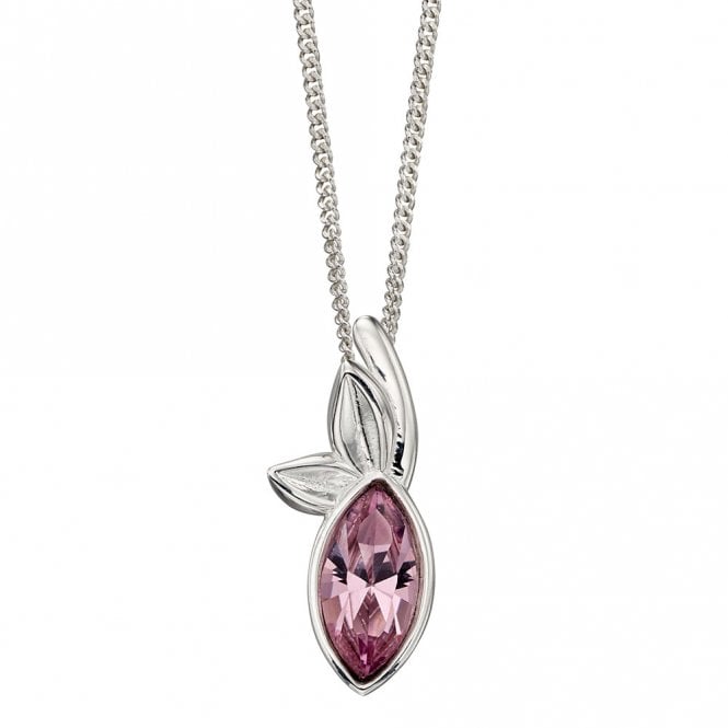 Silver and Swarovski crystal pendant and chain