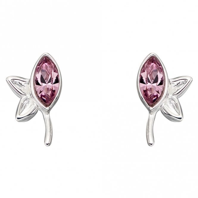 Silver and swarovski crystal studs