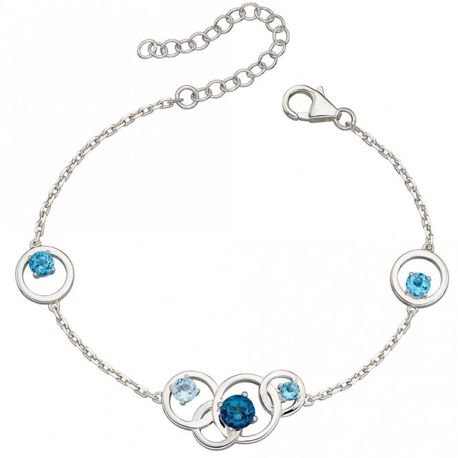 Silver and topaz bracelet