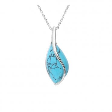 Silver and turquoise necklace
