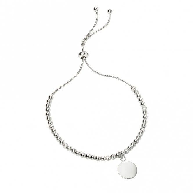 Silver ball charm bracelet