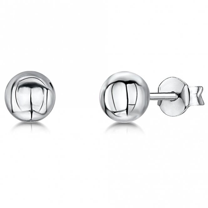 Silver Ball Stud Earrings by Jools