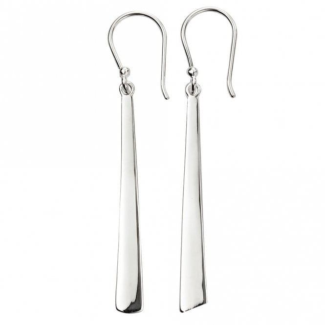 Silver bar earrings