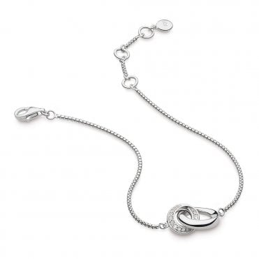 Silver Bevel Cirque link bracelet by Kit Heath