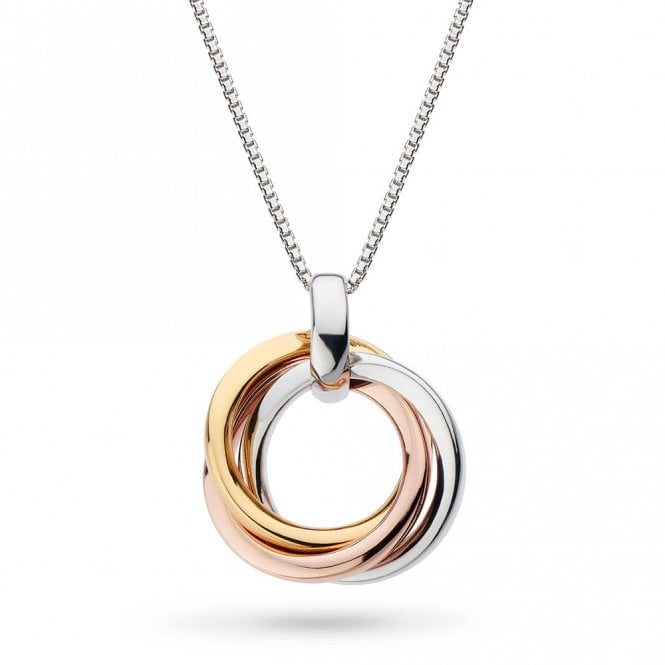 Silver Bevel Trilogy Golds Necklace by Kit Heath