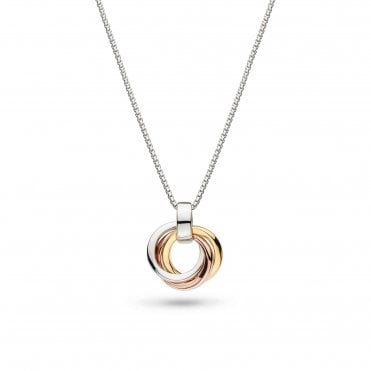 Silver Bevel Trilogy Pendant and Chain by Kit Heath