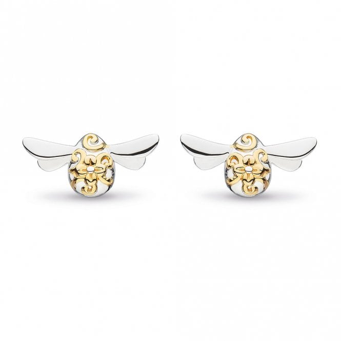 Silver Blossom Flyte Honey Bee Studs by Kit Heath
