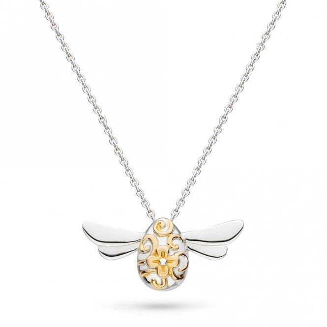 Silver Blossom Flyte Midi Honey Bee Necklace by Kit Heath