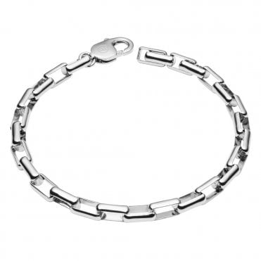 Silver Box Chain Bracelet by Fred Bennett
